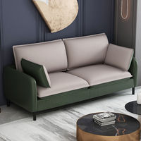 Canapé Sectionnel Rectangulaire Moderne en Tissu et Éponge, Contemporain, Simple, Double ou Trois Places, pour Maison, Bureau et Chambre