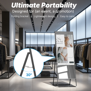 Tùy chỉnh 43 inch trong nhà Màn hình hiển thị LED <span class=keywords><strong>Wifi</strong></span> USB di chuyển gương Poster LED hiển thị cho trung tâm mua sắm sử dụng màn hình quảng cáo - Product Image 3