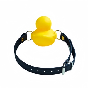 SM Seks <span class=keywords><strong>Gag</strong></span> Topu Aksesuarları Sarı Ördek Esaret Sondajlı Ağız Tıkacı Alternatif Flört Yenilik ve Eğlenceli Kısıtlama Seks Oyuncağı - Product Image 5