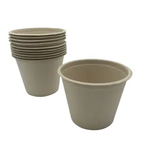 FAS 무료 퇴비화 사탕수수 바스 커피 컵 12 온스 생분해성 우유 컵 뜨거운 음료 코퍼 컵
