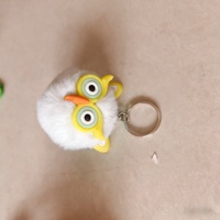 Nouveau porte-clés hibou mignon et moelleux en fausse fourrure de lapin, écologique, pour voiture, sac, cartable, cadeau de fête, Saint-Valentin