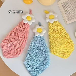 Floral Microfiber <b>Hand</b> <b>Towel</b> 40x40Cm Quick Dry Rectangle <b>Kitchen</b> <b>Towels</b> Mixed Colors Machine Washable - Product Image 3