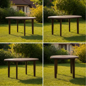 Mesa de Centro de Madera Compacta y Redonda, Diseño Moderno y Resistente, Acabado Natural para Sala de Estar u Oficina en Casa - Product Image 6