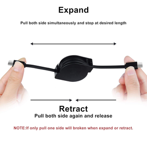 <span class=keywords><strong>3</strong></span>.3ft Tipo C CABLE 2 in 1 60W Retractable USB C Fast สองอะแดปเตอร์ telescopic สำหรับโทรศัพท์เครื่องพิมพ์คอมพิวเตอร์ - Product Image 2