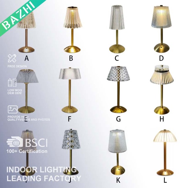 USB Rechargeable Battery LED Ambient Light Modern Table Lamp Bedroom Night Light Bar Camping Decor Dimmable Lighting