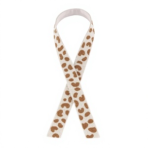 Fashionable Leopard Print Lanyard With Polyester Strap For ID <b>Cards</b> Key Holders Phone Straps - Product Image 1