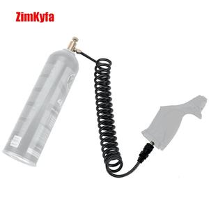 Kit d'accessoires pour paintball avec adaptateur pour outils pneumatiques, cartouches de gaz vertes, raccord rapide Foster et tuyau spiralé - Product Image 5