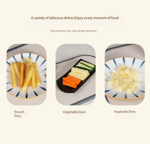 घरेलू रसोई के लिए बहुक्रियाशील मैनुअल फल सब्जी कटर, पोर्टेबल आसान ऑपरेशन स्लिसर फ्रेंच फ्राइज़ आलू के लिए एकदम सही - Product Image 6