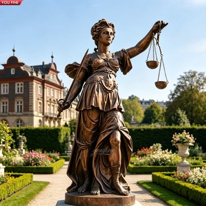 YOUFINE Statue <span class=keywords><strong>de</strong></span> <span class=keywords><strong>la</strong></span> Dame <span class=keywords><strong>de</strong></span> <span class=keywords><strong>la</strong></span> Justice en Bronze grandeur nature, Sculpture dorée <span class=keywords><strong>de</strong></span> Thémis pour Tribunal et Cabinet d'avocats - Product Image 3