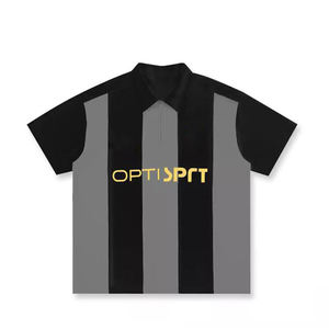 Manufacturers Oem Boxy Blank Drop Shoulder Jersey Heavy Weight Cotton Oversized Casual Custom <b>Short</b> <b>Sleeve</b> <b>Button</b> <b>up</b> Mesh Shirt - Product Image 6