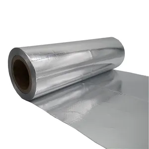 Kain Tenun Pe Kertas Timah Aluminium Aluminium Dua Sisi, Membran Insulasi Pengering Film Reflektif