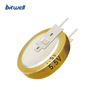 Condensateur Farad de type bouton BitWell BWL5R5155 5,5V 1,5F, super condensateur de type V pour enregistreur de conduite, instruments industriels
