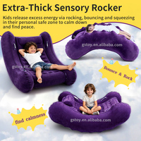 Fauteuil à bascule sensoriel moderne pour enfants, canapé gonflable floqué, balançoire nuage, transat sensoriel avec base incurvée