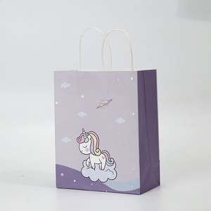 Sac cadeau en papier kraft durable imprimé transparent personnalisable en gros, sac de transport pour les achats - Product Image 3