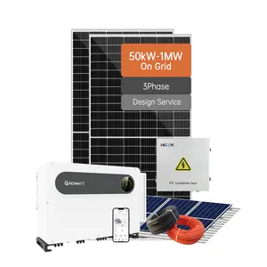 Prix d'usine 50Kw système solaire sur réseau 60Kw 70Kw 80Kw 100Kw énergie solaire avec conception et fourniture de projet
