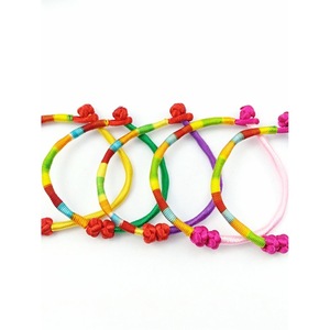 Colorful Thick Bracelet Dragon Pattern Hand-knitted DIY Jewelry for Adults and Children - Product Image 5