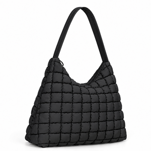 Bolso Tote Acolchado Tipo Hobo para Mujer, Ligero, Resistente al Agua, con Cierre, para Uso Diario - Product Image 1