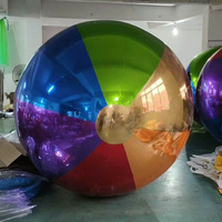 Décoration d'événement géante Sphère flottante en PVC Ballon à miroir Disco Boule à miroir gonflable brillante