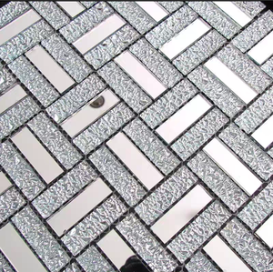 Miroir doré mosaïque carrelage cristal verre miroir auto-adhésif fond TV mur extérieur porche bricolage pâte murale décorative - Product Image 3