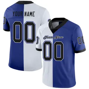 Maillots de <span class=keywords><strong>football</strong></span> américain unisexes personnalisés Oem Usa Uniforme bleu personnalisé à séchage rapide et conception spéciale à bas prix - Product Image 2