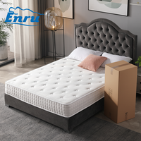 Matelas en mousse à mémoire de forme et ressorts ensachés, taille Queen et King, en latex, pour chambre à coucher et hôtel, matelas enroulé dans une boîte, vente chaude