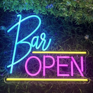 Enseigne néon LED « Bar Ouvert » multicolore, décoration murale, commande manuelle, étanche IP65, adaptateur inclus pour bars, cafés, fêtes, bâtiments - Product Image 2