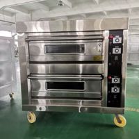 Oven Komersial Rui Tai 2 Dek 4 Loyang, Stainless Steel Kontrol Independen Hemat Energi, untuk Toko Roti dan Jaringan Restoran