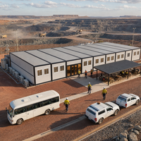 Structure en acier industrielle durable, maison préfabriquée à conception pliable, résistante aux intempéries, livraison en gros pour dortoirs de camp minier