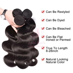 100% fascio di onde del corpo dei capelli umani 32 pollici di tessitura peruviana fasci di capelli vergini trattano estensioni naturali non trasformate - Product Image 3