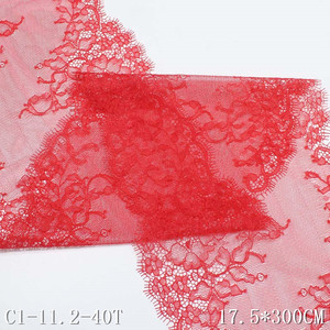 Gran oferta, tela de encaje bordado de pestañas de 17,5 cm, tela de encaje de tul de encaje inelástico para vestido - Product Image 6