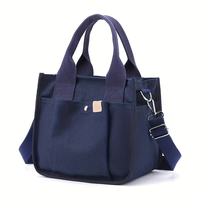 Sac fourre-tout pliable personnalisé en non-tissé avec fermeture éclair, motif dessin animé, taille moyenne, réutilisable, sacs à main portables