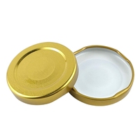 Capsules à vis en fer blanc de 38mm, 43mm, 58mm, 62mm, 66mm, 82mm avec bouton de sécurité (revêtement Plastisol) anti-déversement pour bocaux