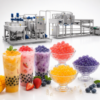 Ligne de production automatique de boba éclatante, équipement de formage de boules de jus de fruits, contrôle PLC, acier inoxydable 304