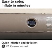 LGM 32 Poutres à spirale Twin Blow Airbed Matelas gonflable floqué pour camping voiture Double Valves Sac de transport pliable pour parc extérieur