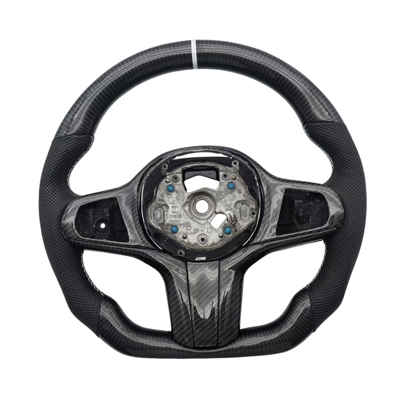 Fibre de carbone G30 + cuir + bande de couture blanche