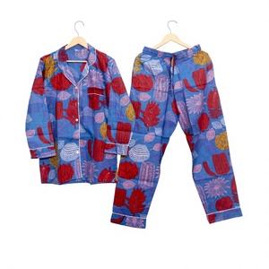 Latest Elegant Women's 100% Cotton Pajama Set Comfortable Sleepwear Dress Adult <b>Pyjamas</b> - Product Image 1