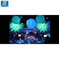 Décoration gonflable en forme d'étoile avec lumières LED, décoration publicitaire gonflable pour festival commercial