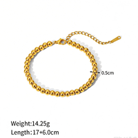 Bracelets superposés en acier inoxydable plaqué or 18 carats pour femmes, accessoires de mode, bijoux, cadeau de fête