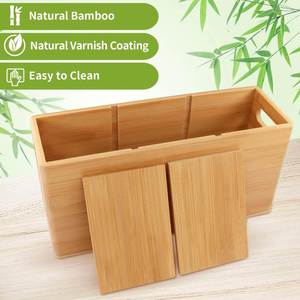 Multi-Functional Bamboo <b>Kitchen</b> Organizer Bamboo Utensil Holder for <b>Kitchen</b> Counter - Product Image 4