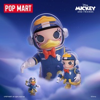 POPMART mainan boneka hewan militer, ornamen boneka hewan militer PVC kualitas tinggi Molly 1000% Mega Space Daisy ABS