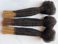 Gros Doux 100% Vrais Cheveux Humains 6 pouces-30 pouces 0.6cm Largeur Afro Crépus Main Coloré Dreadlock Crochet En Vrac Dreadlocks