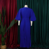 Robe longue en soie ample et élégante à col en V et manches chauve-souris, nouvelle tendance automne pour femme