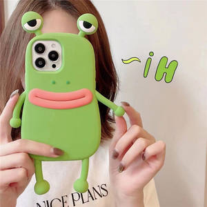 Schattige 3d Rubber Kikker <span class=keywords><strong>Monster</strong></span> Siliconen Telefoon Hoesje Voor Iphone 15 Pro Max 14 13 12 11 Xs Xr Xsmax Schokbestendige Beschermhoes - Product Image 3