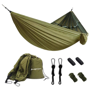 Hoge Kwaliteit <span class=keywords><strong>Camping</strong></span> Hangmat Met Net Licht Dubbele Parachute Hangmat Veilig En Zwaar - Product Image 1