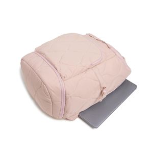 Sac à dos matelassé résistant à l'eau - Sac à dos de loisirs en nylon souple avec option de logo personnalisé, sangle antivol, design esthétique - Product Image 4