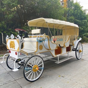 Best Quality Electric Pumpkin Horse Carriage Royal White Horseless Carriage Special Transportation Wedding Wagon - Product Image 4