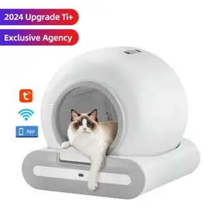 2024 새로운 Ti + 지능형 OTA 자동 스마트 고양이 쓰레기통 areneros para gatos 고양이용 자가 청소 쓰레기통