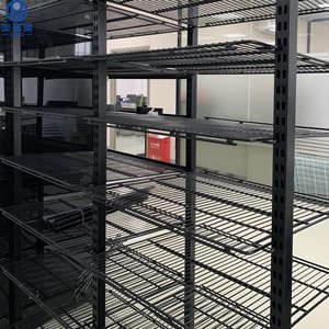 Đi Bộ Trong Mát Kệ Giá Kim Loại Màu Đen Kệ Tủ Lạnh Hiển Thị Kệ Dây Kệ Siêu Thị Kệ Con Lăn Kệ Hệ Thống - Product Image 2