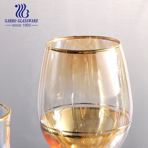 En stock la commande faible QUANTITÉ MINIMALE DE COMMANDE ion électrolytique Arabe style gobelet en verre tasses à thé vin verre flûte à <span class=keywords><strong>champagne</strong></span> avec réel or jante - Product Image 2