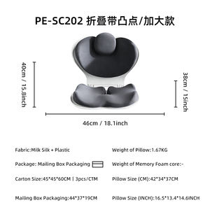 Cojín de Soporte Lumbar Plegable de Espuma Viscoelástica para Silla de Oficina, Soporte Ergonómico para Cintura y Cadera, Extraíble, Lavable y Personalizable - Product Image 5